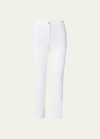 Akris Punto Maru Slim-leg Ankle Stretch Denim Pants In White
