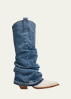 R13 Mid Cowboy Boots With Sleeves
