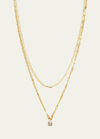 Lana Solo Double-strand Necklace With Diamond In Gold