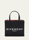 Givenchy G-tote Mini Shopping Bag In Canvas In Black