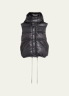 Marc Jacobs Puffer Drawstring Vest In Blue