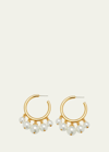 Ben-amun Pearly Drop Hoop Post Earrings In Gold