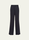 Prada Lana Low-rise Gabardine Trousers In Black