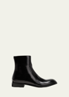 Maison Margiela Men's Leather Zip Ankle Boots In Black