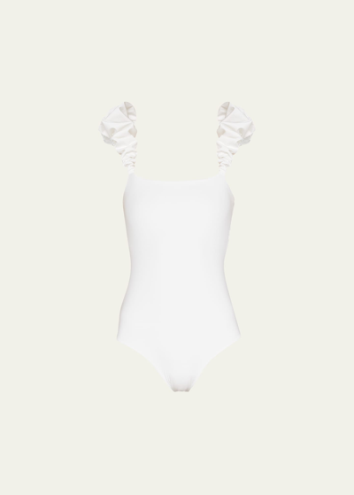 Maygel Coronel Denise One-piece Swimsuit In White
