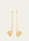Khiry Adisa Drop Earrings In Nude Polished 18k Vermeil In Gold