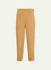 Quira Balloon Zip-cuff Wool Trousers In Neutral