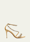 Alexandre Birman Demi 85mm Crystal Sandals In Gold