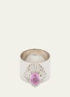 Yutai Pink Sapphire And Diamond Revive Ring In Metallic