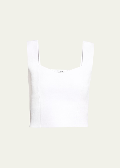 A.l.c Jordana Seamed Cropped Tank Top In White