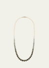 Yutai Ombre Black Pearl Sectional Necklace In Metallic