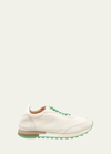 The Row Men's Owen Textile & Leather Runner Sneakers In White
