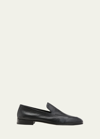 Manolo Blahnik Men's Truro Leather Loafers In Black