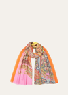 Etro Cashmere-silk Sciarpa Shaal Scarf In Pink