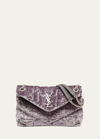Saint Laurent Loulou Small Ysl Puffer Velvet Chain Shoulder Bag