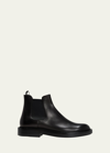 Giorgio Armani Men's Leather Chelsea Boots In Black