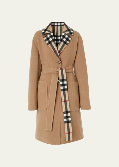 Burberry Dorea Belted Reversible Coat