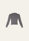 Bottega Veneta Crop Wool Sweater In Gray