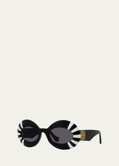Loewe Anagram Oval Acetate Sunglasses