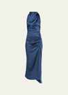 A.l.c Inez Shirred Dress In Blue