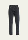 Agolde 90s High-rise Pinched-waist Jeans In Black