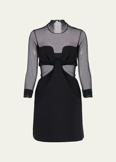 A.l.c Rita Womens Cut-out Long Sleeves Bodycon Dress In Black