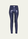 Giorgio Armani Sequin Ankle Leggings In Blue