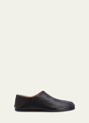 Maison Margiela Men's Tabi Babouchev Tabi-toe Leather Slip-on Shoes In Blue