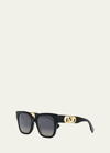 Fendi Ff Square Acetate Sunglasses In Black