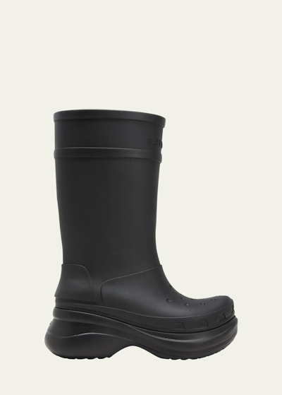 Balenciaga Crocs Boots In Black