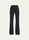 Theory High-waist Flare Precision Ponte Pants In Black