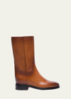 Santoni Fleeces Calfskin Mid Boots In Brown