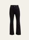 Rag & Bone Casey High-rise Flared Ankle Jeans In Black