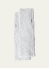 Eugenia Kim Amalia Sequin Ribbed Wool-blend Gloves In Gray