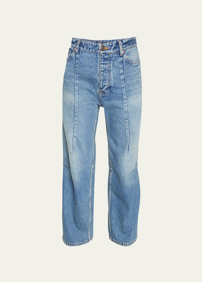 Balenciaga Organic Japanese Denim Jeans In True Blue
