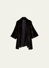 Balenciaga Fake Mink Oversize Coat In Black