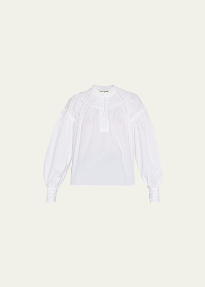 Ulla Johnson Dolores Cotton Blouse In White