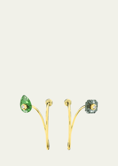 Swarovski Numina Asymmetrical Large Drop Earrings, Multicolor