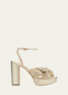 Loeffler Randall Natalia Pleated Knot Platform Sandals In Brown