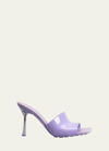 Bottega Veneta Rubber Stiletto Mule Sandals In Purple