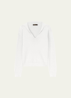 Loro Piana Sorbonne Silk Blend V Neck Sweater In White