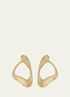 FERNANDO JORGE STREAM LINES LOOP EARRINGS IN YELLOW GOLD