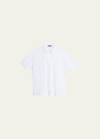 Loro Piana Gargano Linen Polo Shirt In White