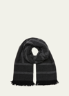 Totême Monogram Wool-cashmere Scarf In Black