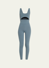 Live The Process Cutout Performance Bodysuit In Blue
