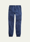 Ralph Lauren Kids' Boy's Poplin Jogger Pants In Blue