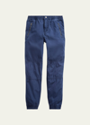 Polo Ralph Lauren Kids' Boy's Poplin Jogger Pants In Blue