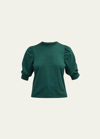 Frame Frankie Ruched Puff Sleeve Tee