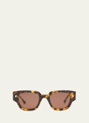 Nanushka Samui Acetate Square Sunglasses In Brown