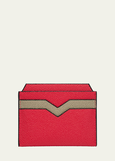 Valextra Calf Leather Card Holder